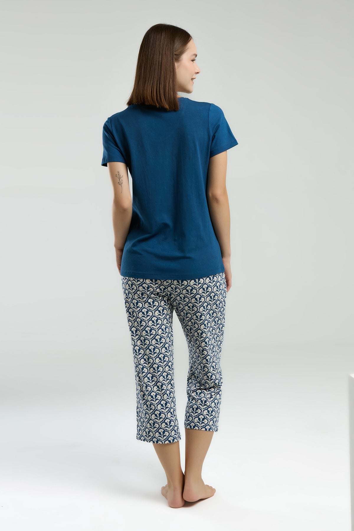 AR3213 - Navy - Arnetta Kadın Kapri Takımı